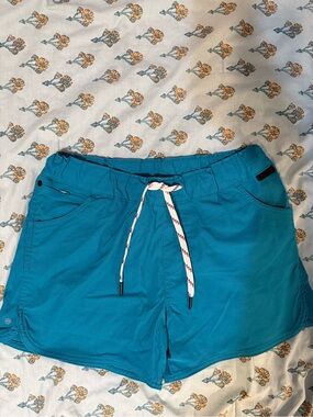 Wrangler Teal Athletic Drawstring Shorts